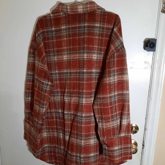 Oversized Button Up Polyester Wool Blend Shacket Coat Size Xl. - Picture 12 of 17